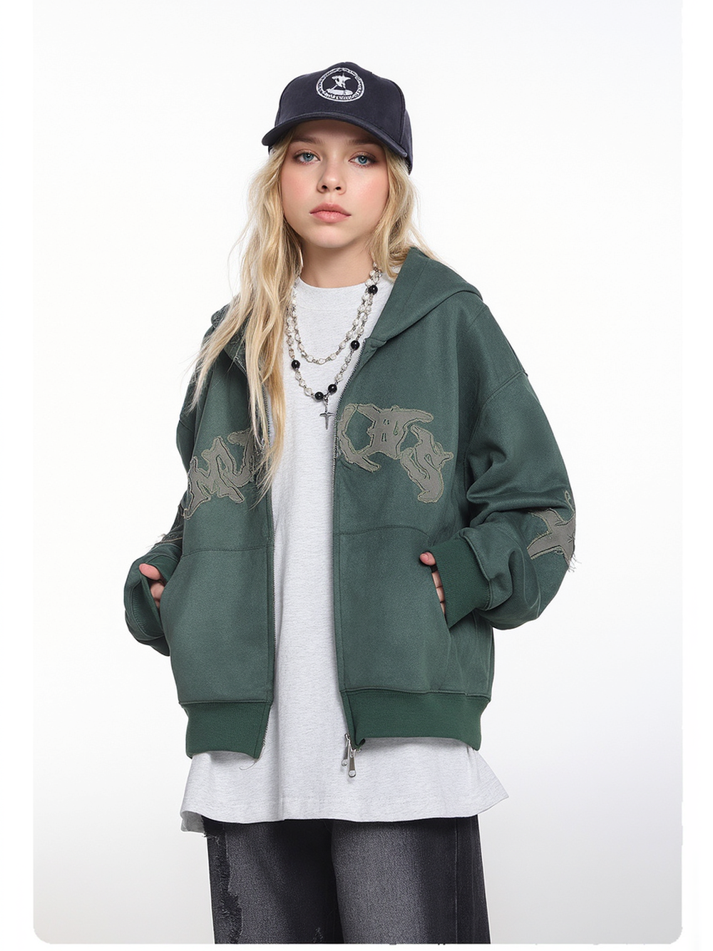 Liber Autumn Neutral wear Patch decoration Letter Jackets