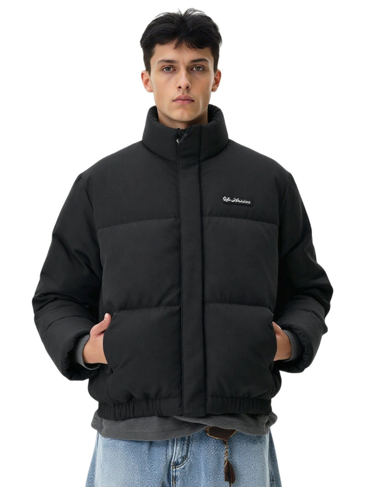 Letter Embroidery Loose Thickening Keep Warm Cotton Clothes Coat