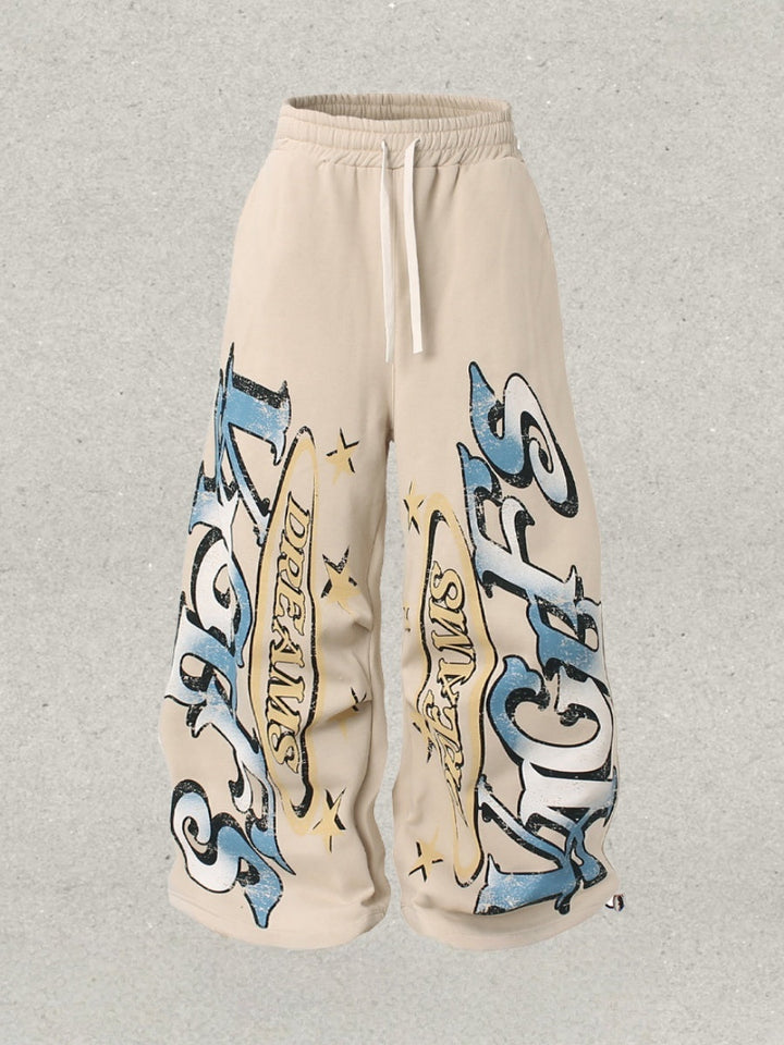 Keep Warm Plush Keep Warm Retro Gradient Print High Pants