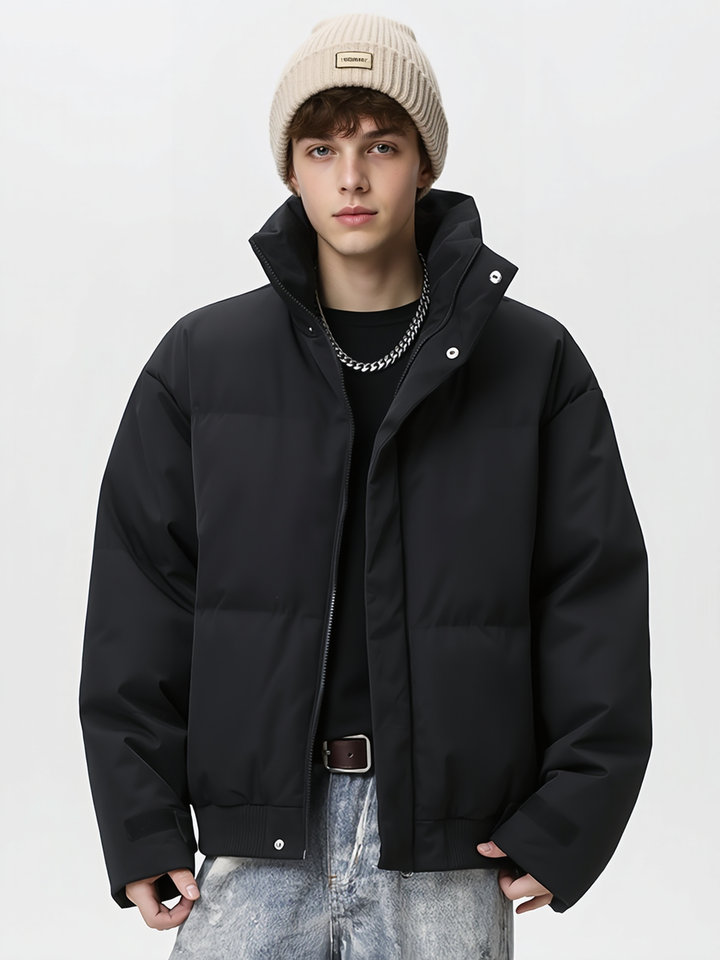 Short Three-proof Stand-up Collar Thickened Cotton Coat