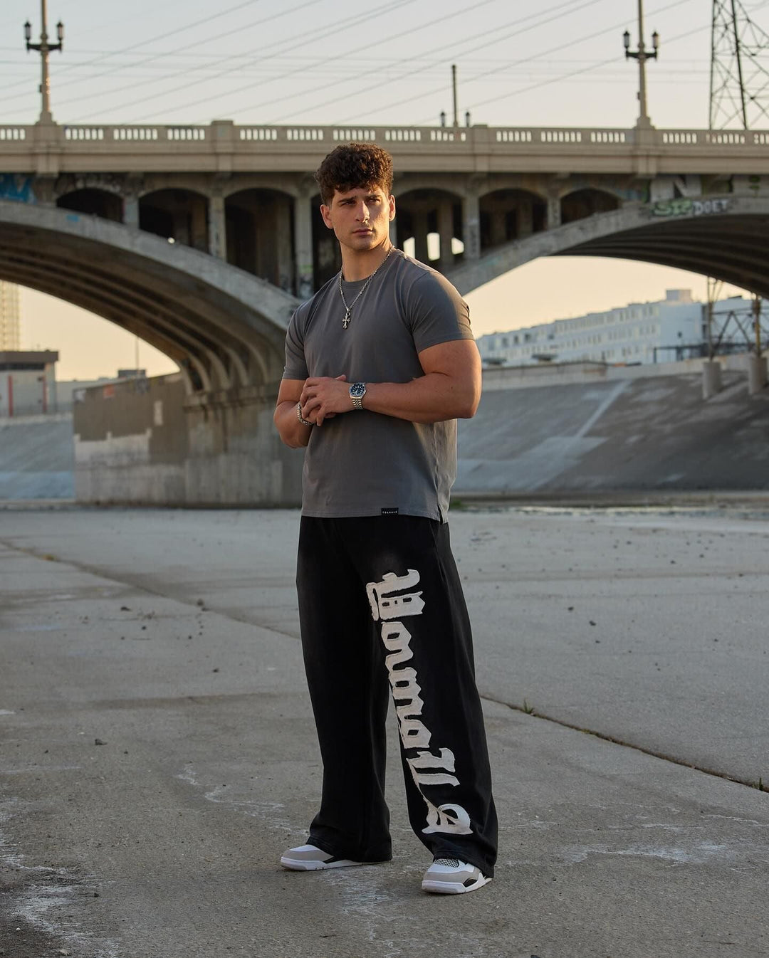 Printed Fitness Straight Jogging Pants