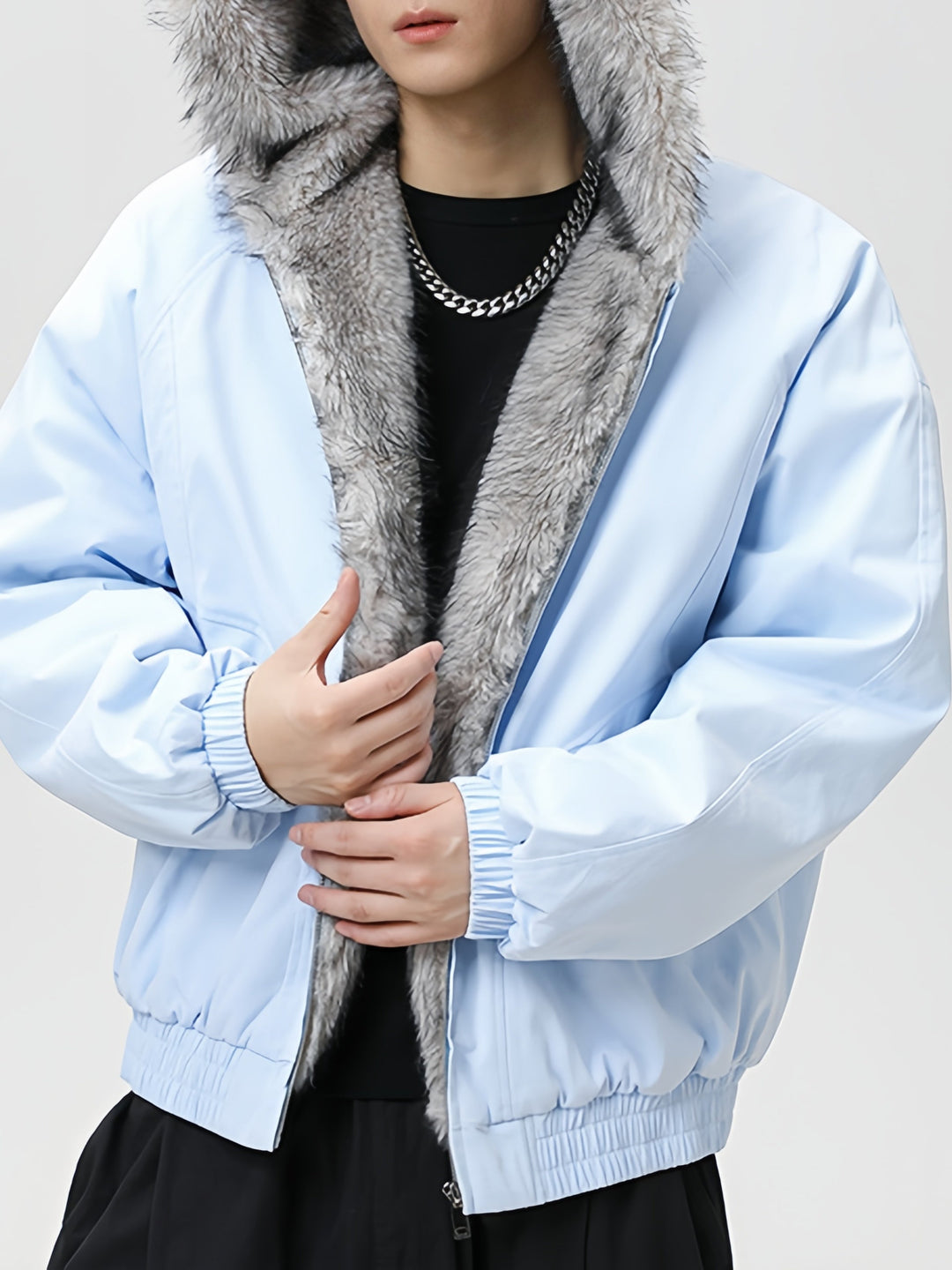 Fur Collar Hooded Thickening Keep Warm Jackets Cotton Jacket