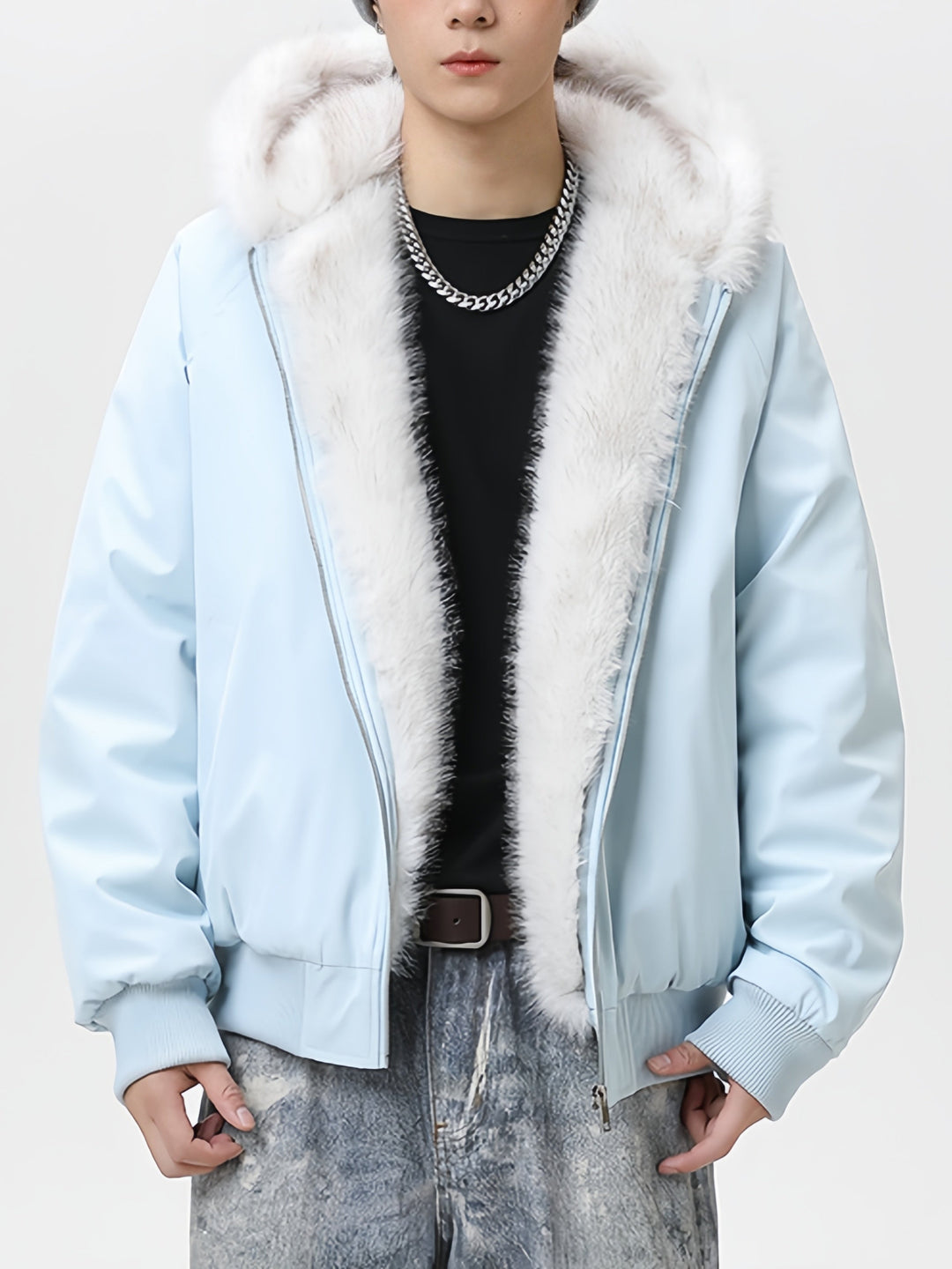 Camouflage Fur Collar Hooded Cotton Jacket