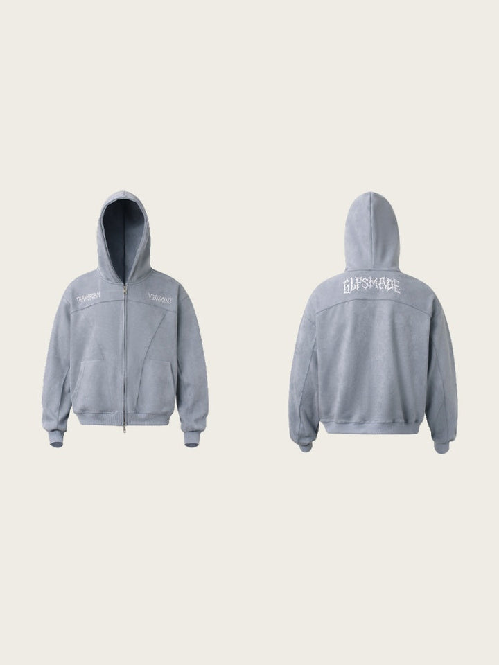 Neutral wear Embroidered Pattern Solid Color Sweatshirts&Hoodies