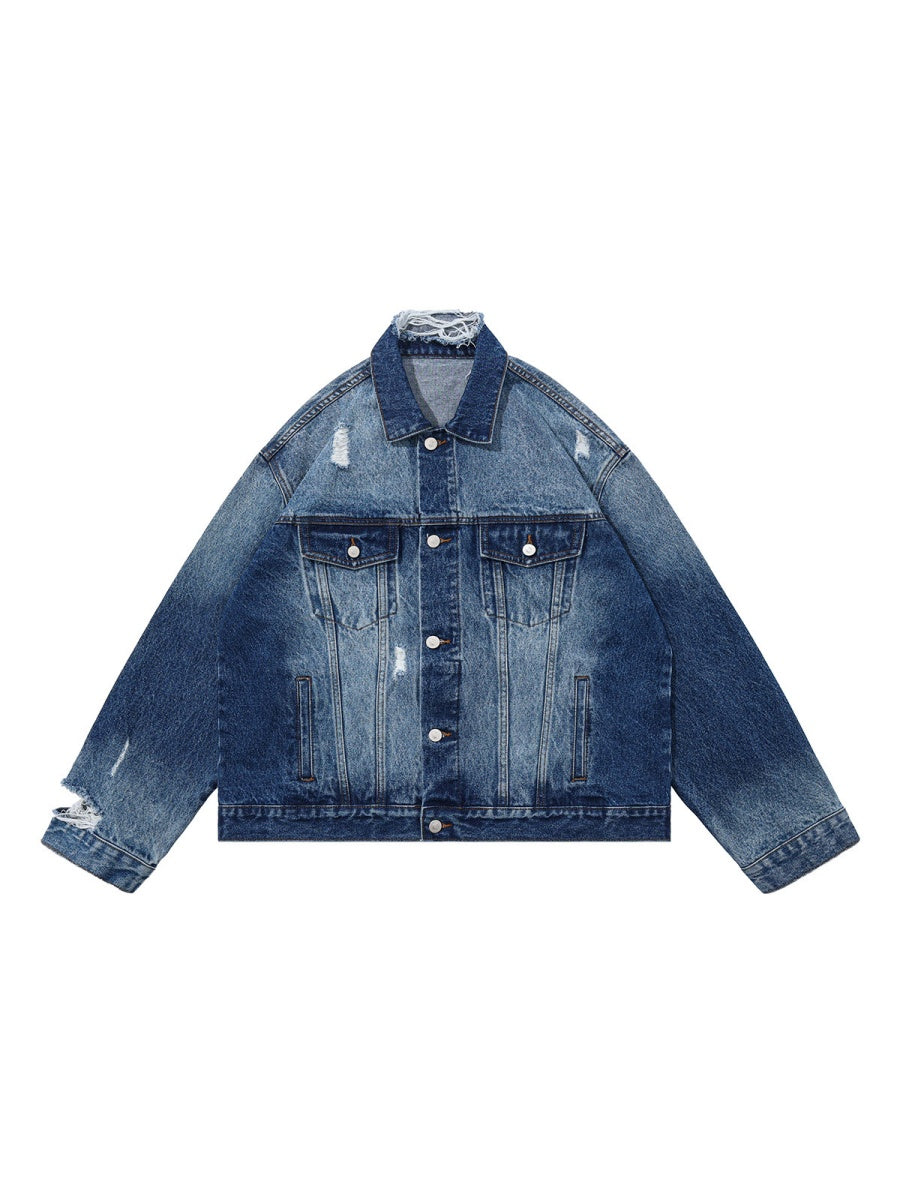 Washing Hole Denim Jacket