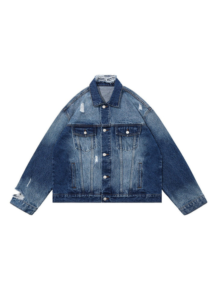 Washing Hole Denim Jacket