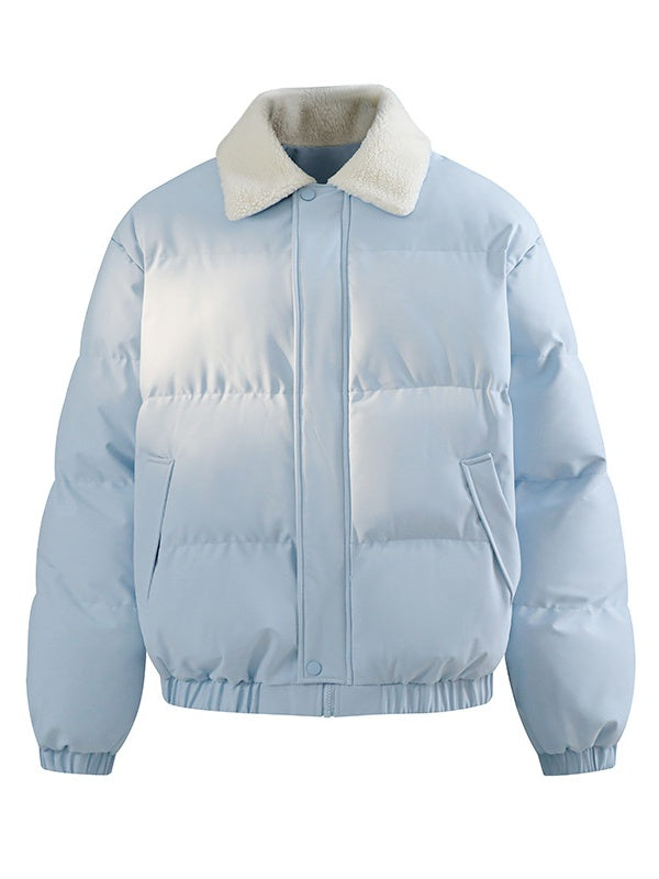 Casual Faux Lambswool Lapel Cotton Coat