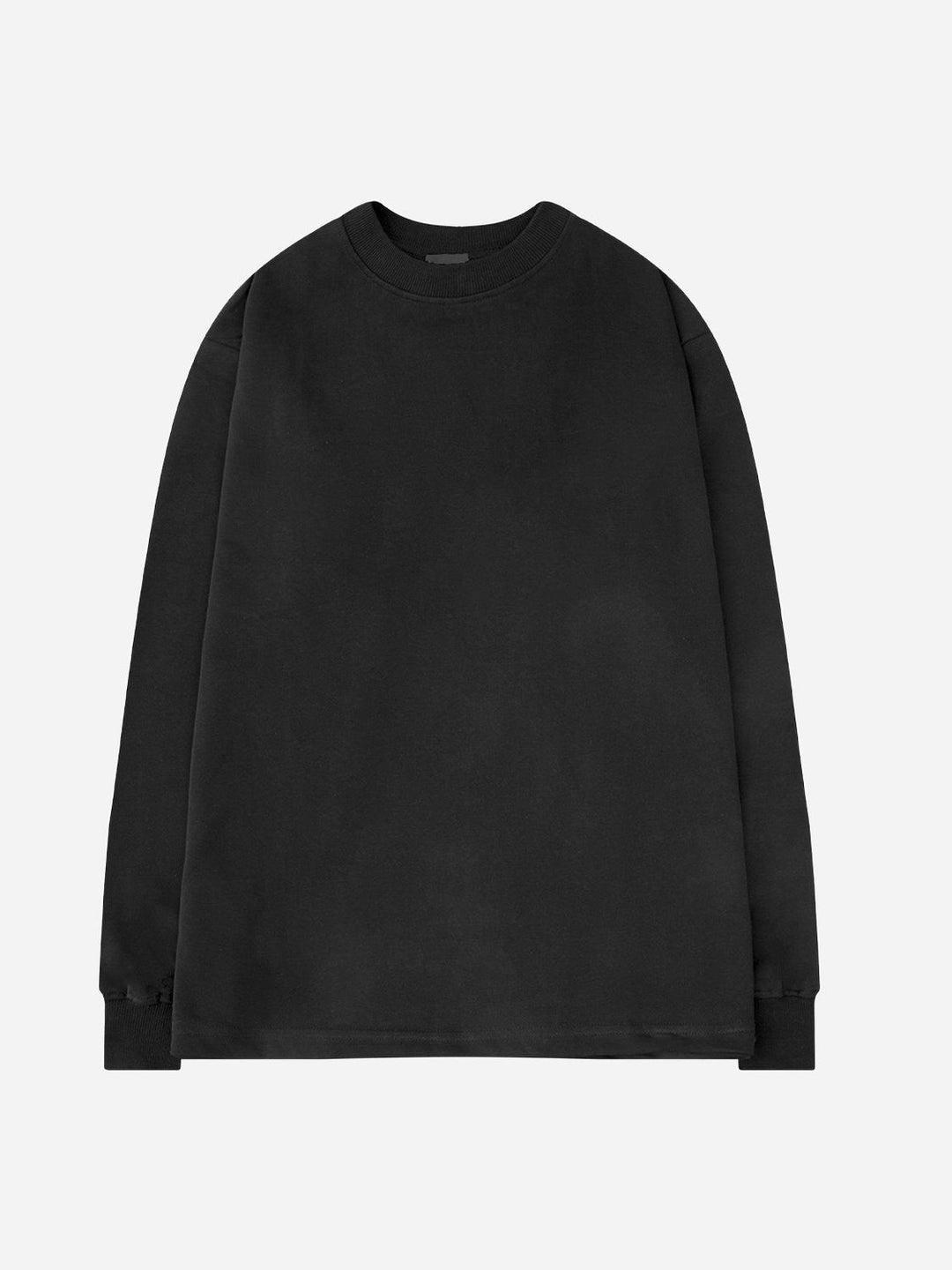 Crew Neck Inner Wear Loose Solid Color Long-sleeved T-shirt