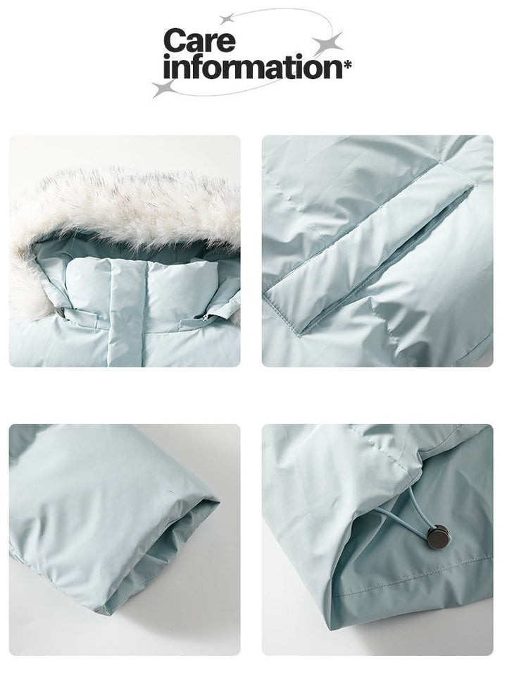 Thickening PU Leather Keep Warm Short Hooded Cotton-padded Clothes Parker Coat