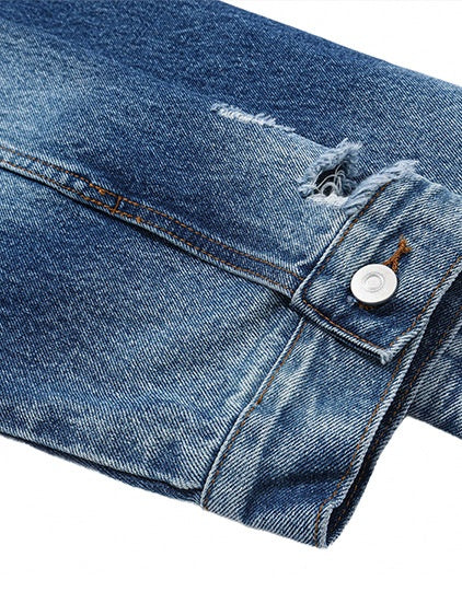 Washing Hole Denim Jacket