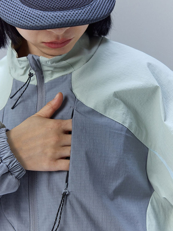 Outdoor Lightweight Water-repellent Colorblock Windbreakers