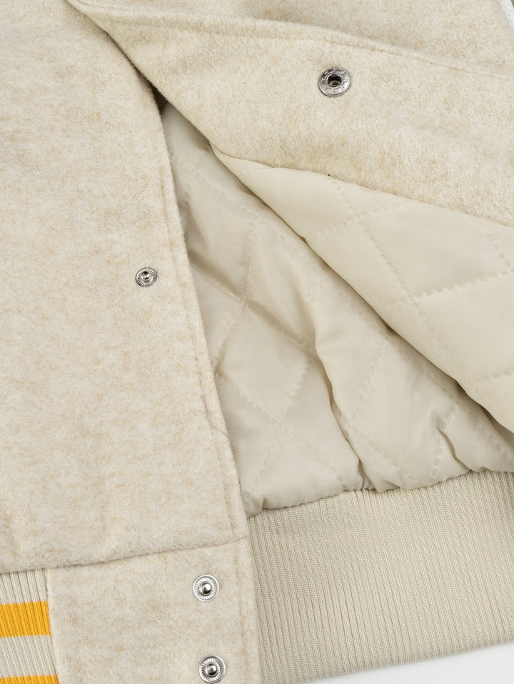 Flocking Embroidery Letter Quilted Thickening Baseball Uniform