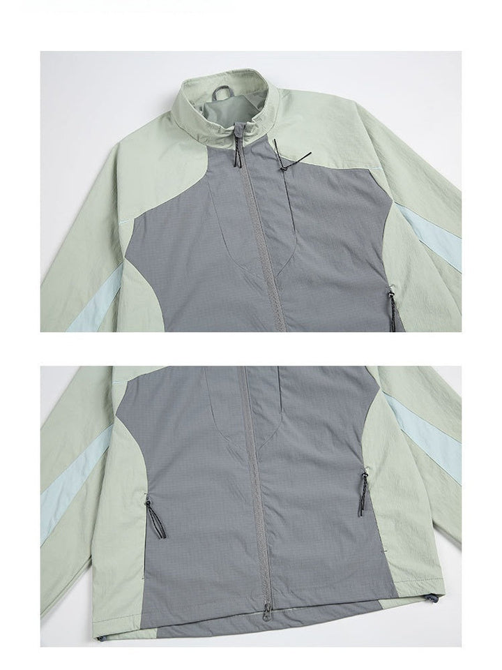 Outdoor Lightweight Water-repellent Colorblock Windbreakers