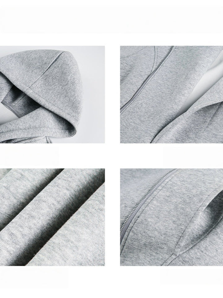 Irregular Zipper Hoodie Jackets