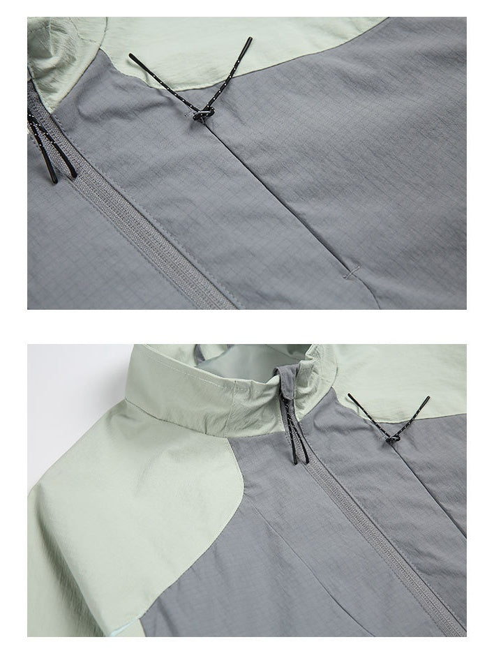 Outdoor Lightweight Water-repellent Colorblock Windbreakers