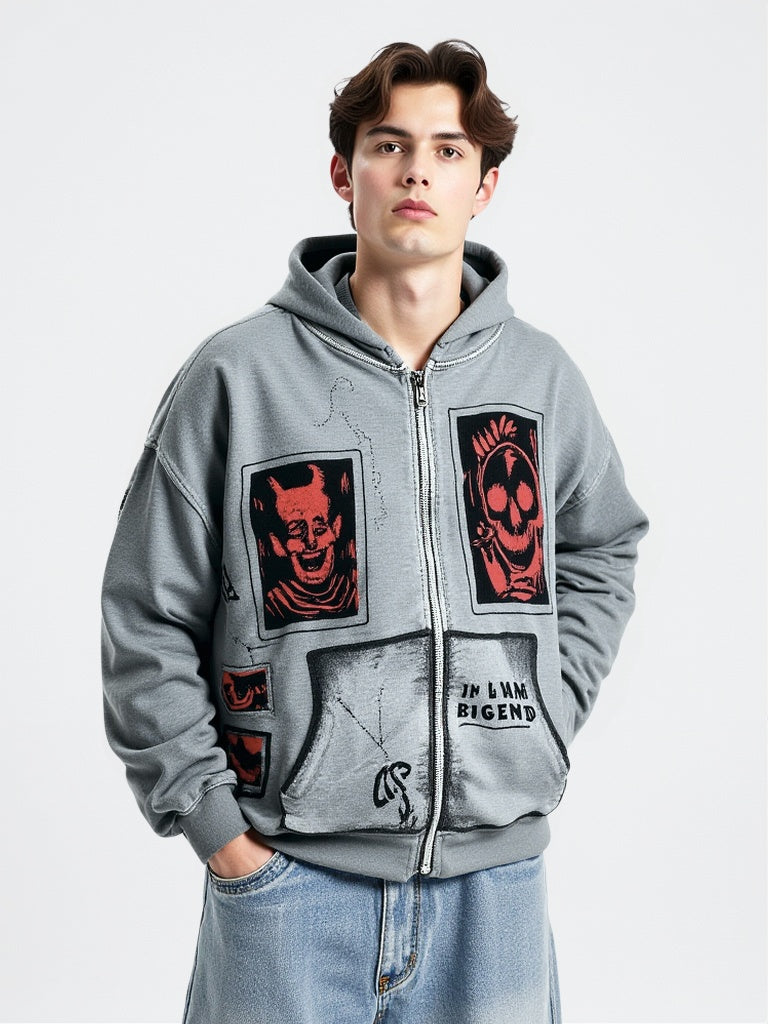 Devil Print Denim Jackets
