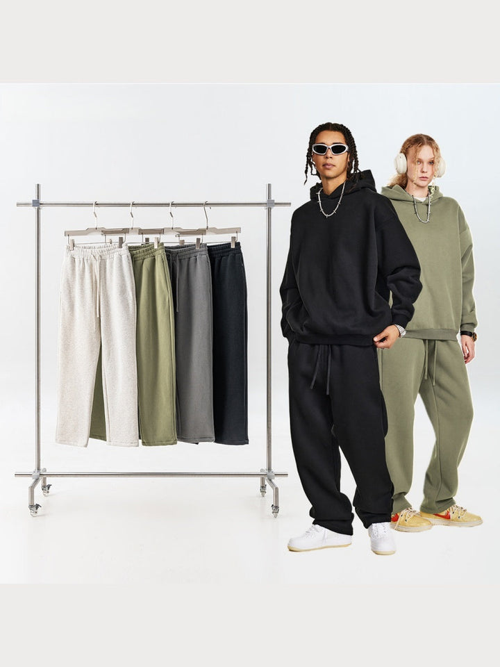 Loose Plush All-match Straight-leg Sweatpants
