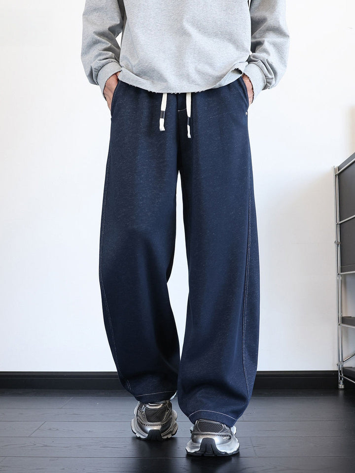 Leisure Straight Sweatpants And Sweatpants Imitation Jeans