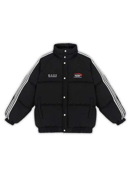 Ribbon Letter Embroidery Keep Warm College Style Cotton Clothes Coat