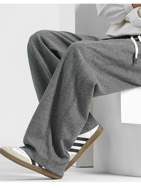 Drape Straight Loose Sweatpants Wide-leg Trousers