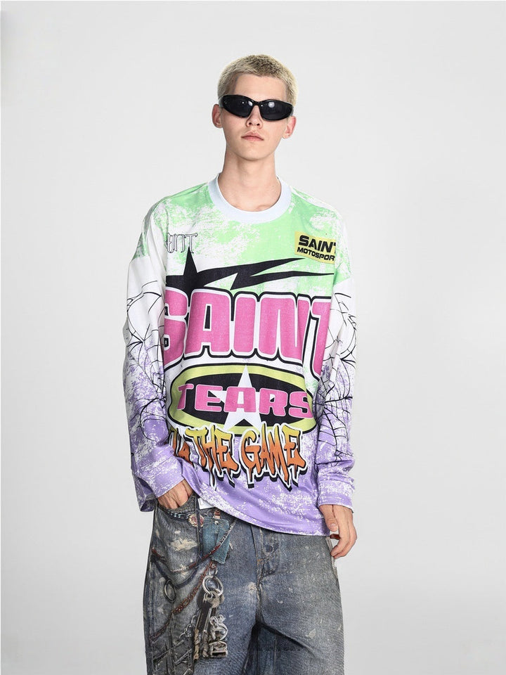 Liber Autumn Neutral wear Printed Letter T-shirts