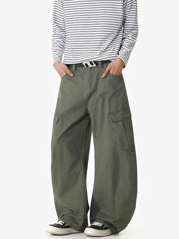 Deconstruction Army Green Scimitar-style Baggy Overalls