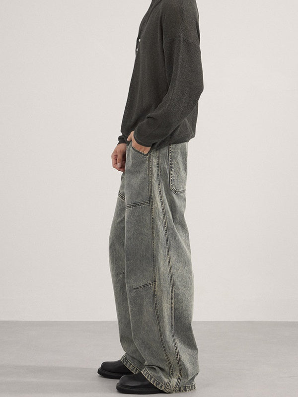 Liber Autumn Neutral wear Pocket decoration Solid Color Pants