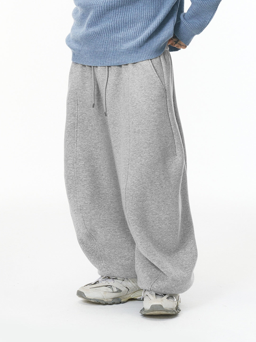 Binding Of Feet Sports Wide-leg Fleece Casual Sweatpants