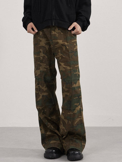 Liber Autumn Neutral Camouflage Cargo Trousers