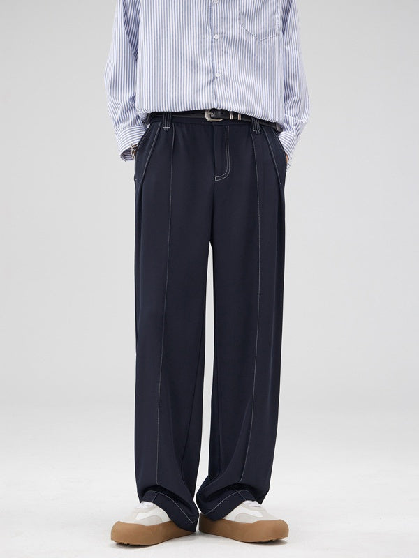 Liber Autumn Men's Ming line Solid Color Pants