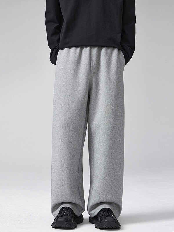 Sports Elastic Waist Wide-leg Straight Sweatpants