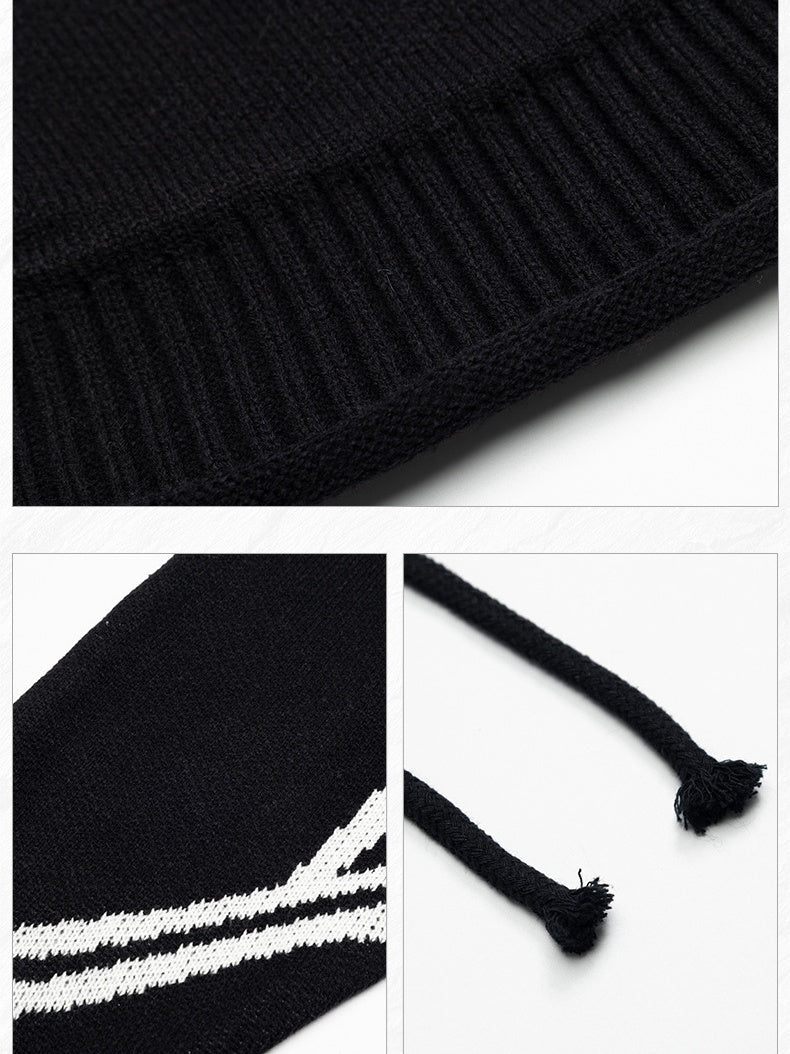 Color Matching Half Zipper Sweater