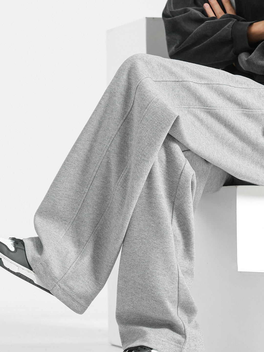 Drape Straight Loose Sweatpants Wide-leg Trousers