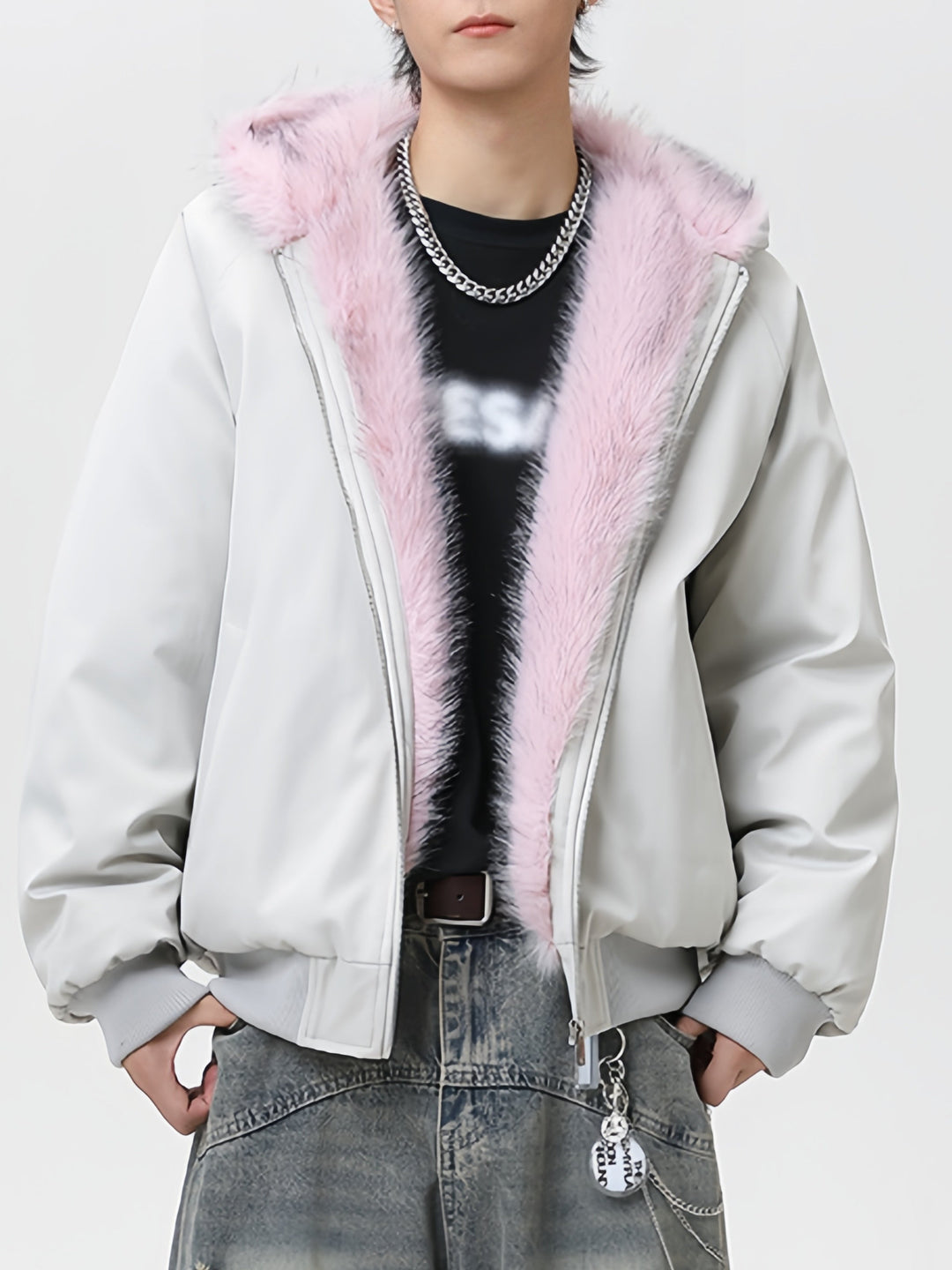 Camouflage Fur Collar Hooded Cotton Jacket