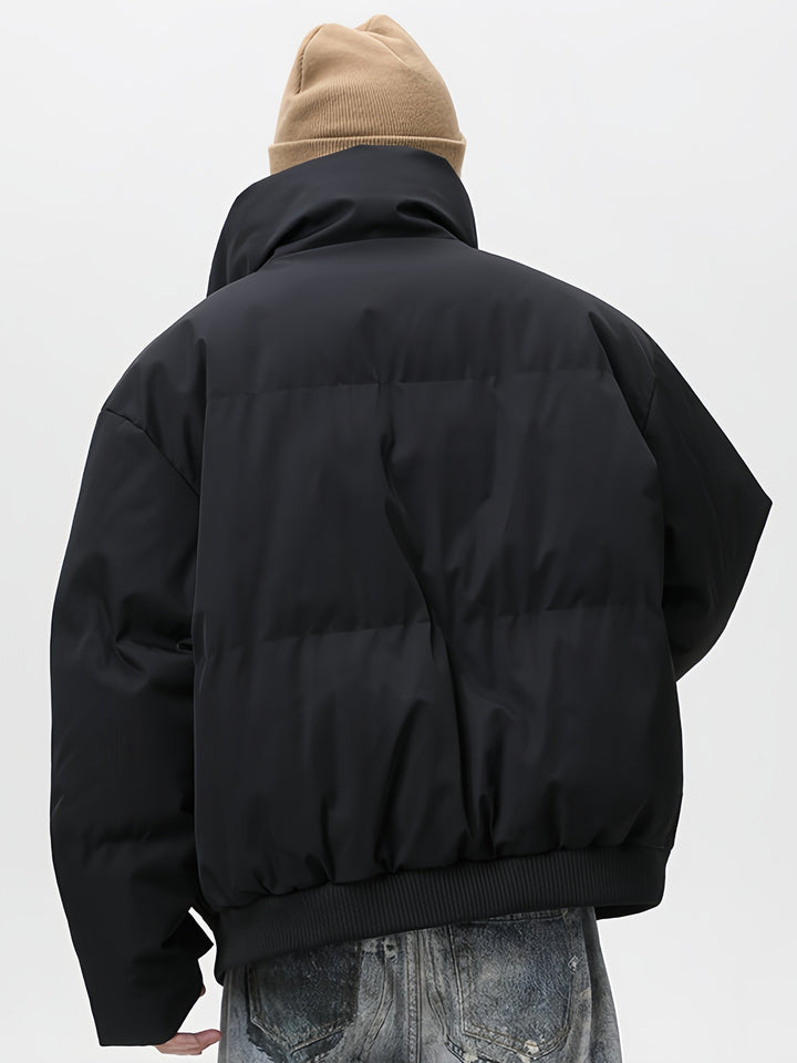 Short Three-proof Stand-up Collar Thickened Cotton Coat