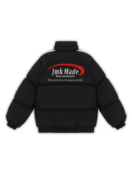 Ribbon Letter Embroidery Keep Warm College Style Cotton Clothes Coat