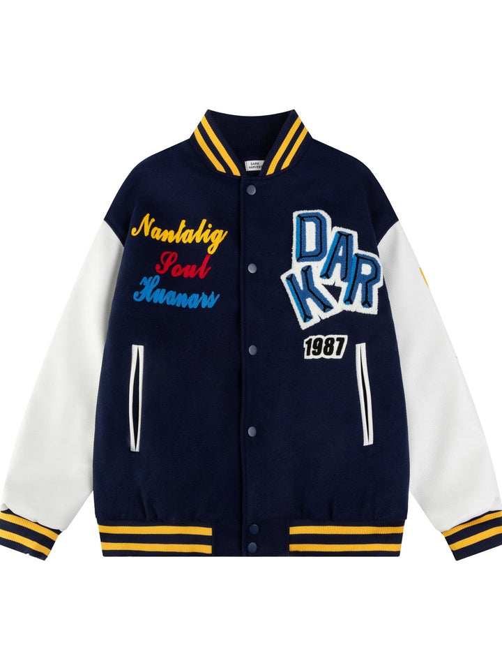 Flocking Embroidery Letter Quilted Thickening Baseball Uniform