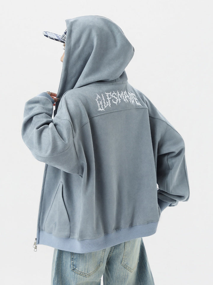 Neutral wear Embroidered Pattern Solid Color Sweatshirts&Hoodies