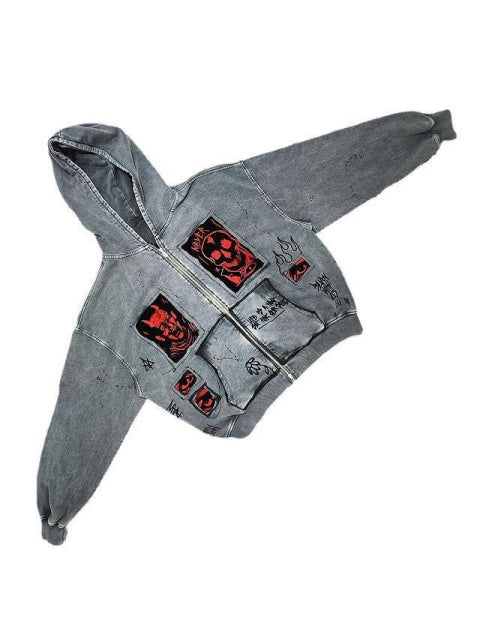 Devil Print Denim Jackets