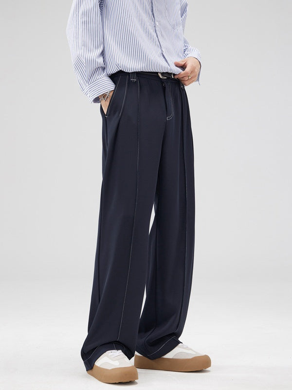 Liber Autumn Men's Ming line Solid Color Pants