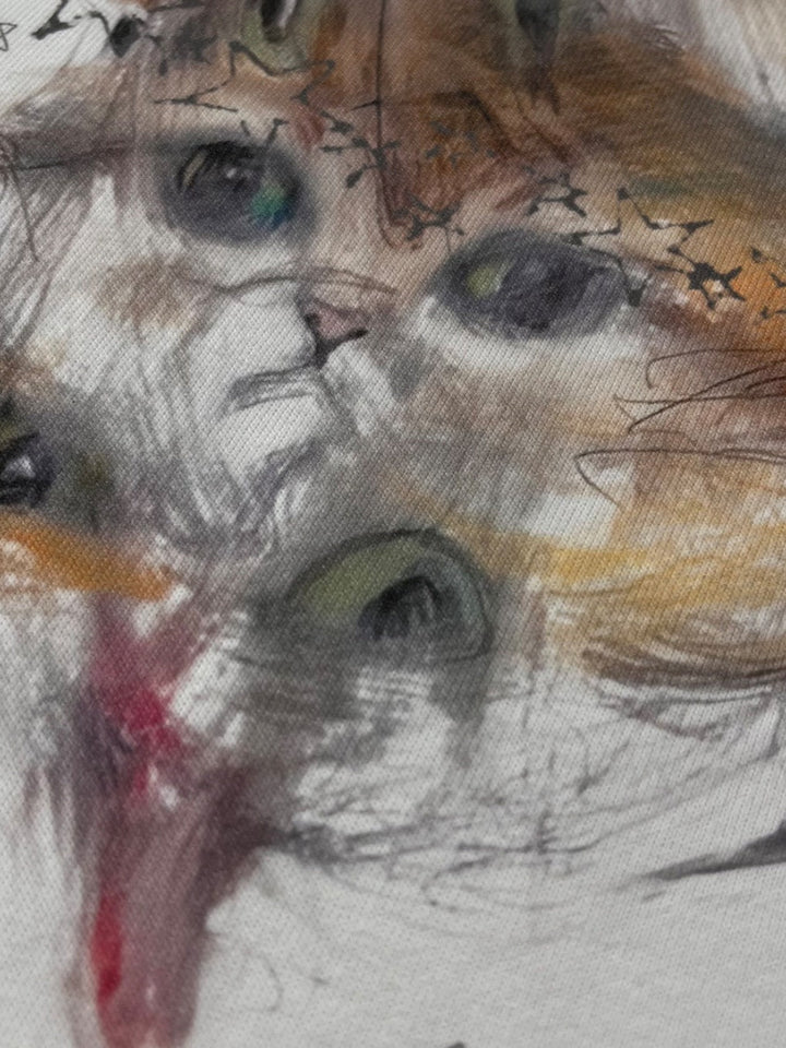 Digital Direct Injection Street Art Graffiti Print Long-sleeved T-shirt