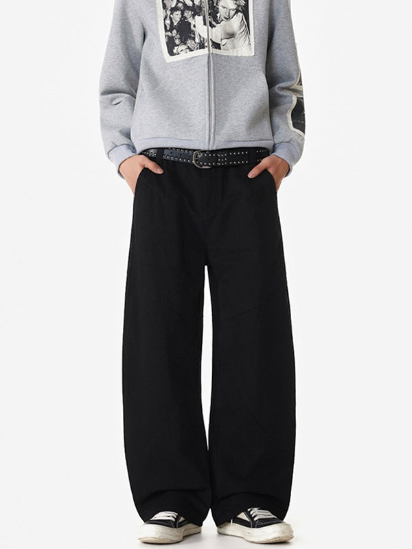 Silhouette Machete Leisure Versatile Wide-leg Trousers