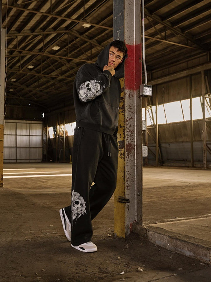 Printed Straight Loose Pants