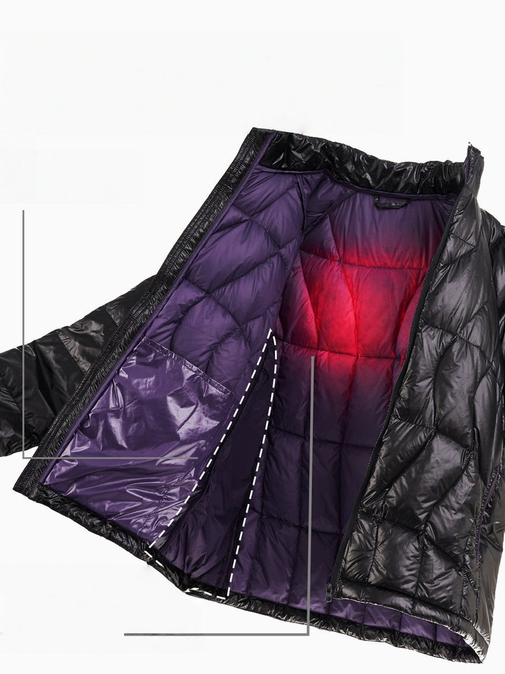 Dandelion Lightweight Stand Collar 90 Velvet Storage Down Jacket