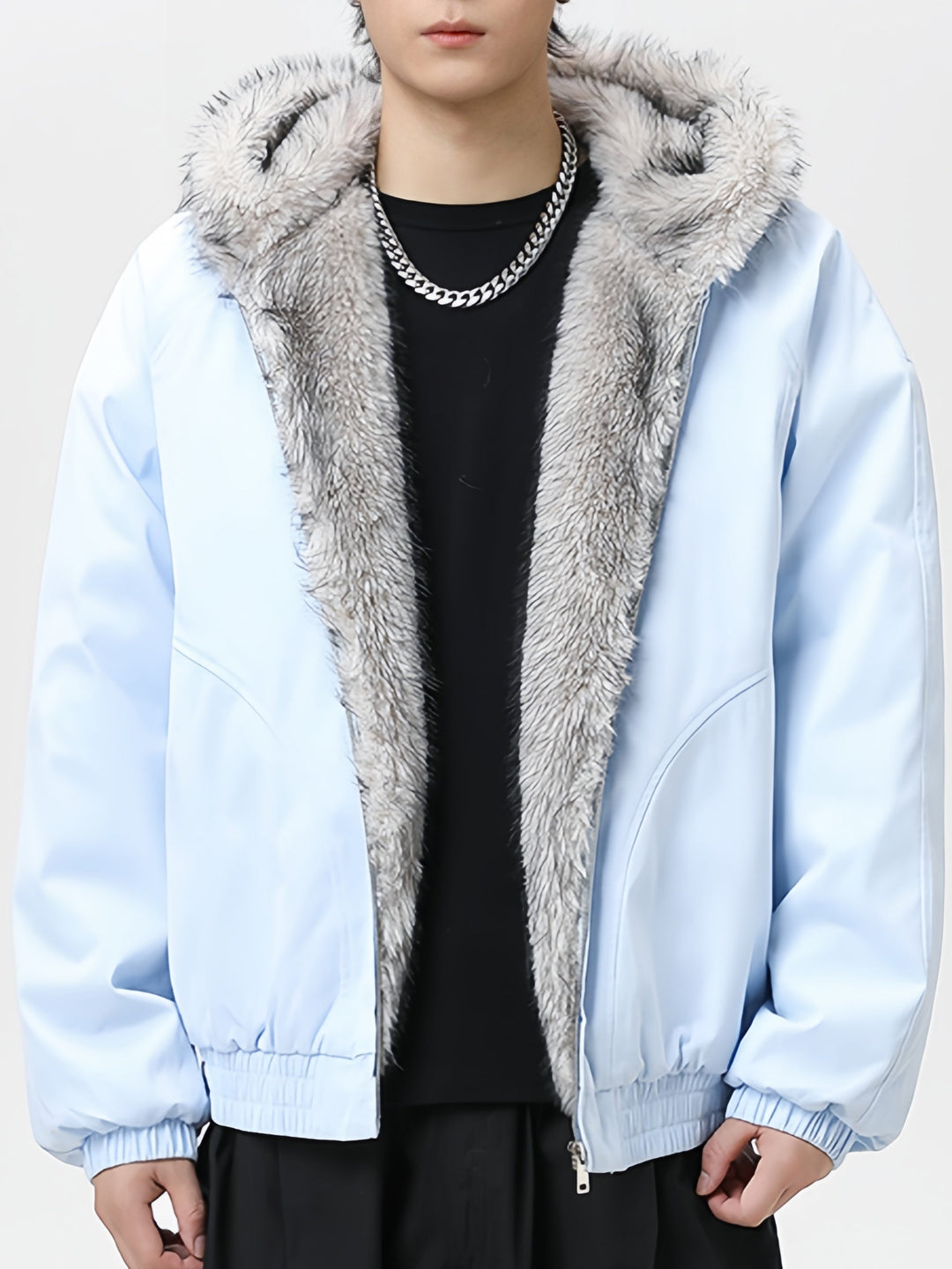 Fur Collar Hooded Thickening Keep Warm Jackets Cotton Jacket