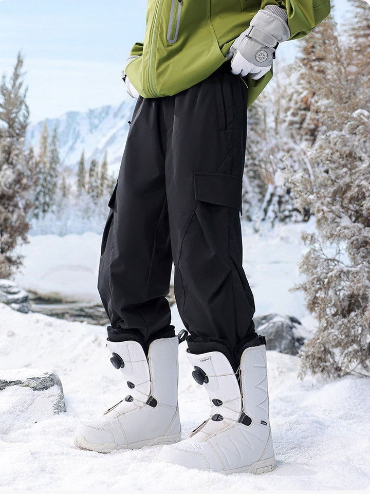 Outdoor Windproof Thickening Ski Water-repellent Keep Warm Cargo Trousers