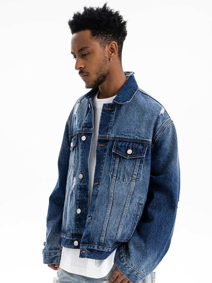 Washing Hole Denim Jacket