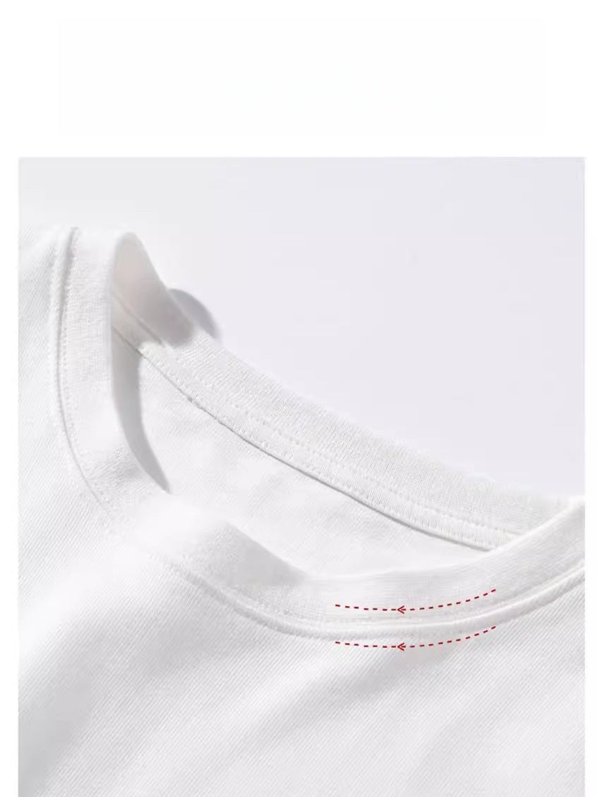 Crew Neck Inner Wear Loose Solid Color Long-sleeved T-shirt