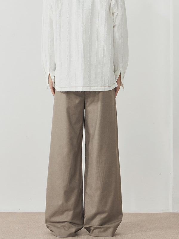 Liber Autumn Men's Pocket decoration Solid Color Pants