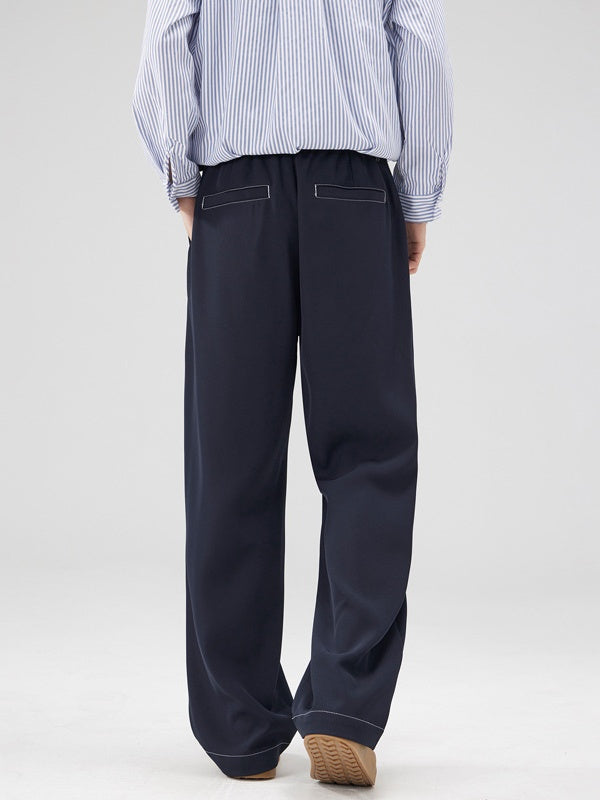 Liber Autumn Men's Ming line Solid Color Pants